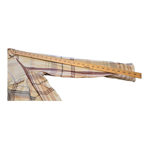 Free People Wesley Plaid Button Up Top Womens Size Large Multicolor Grunge - Picture 8 of 9